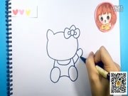 Bé vẽ Hello Kitty